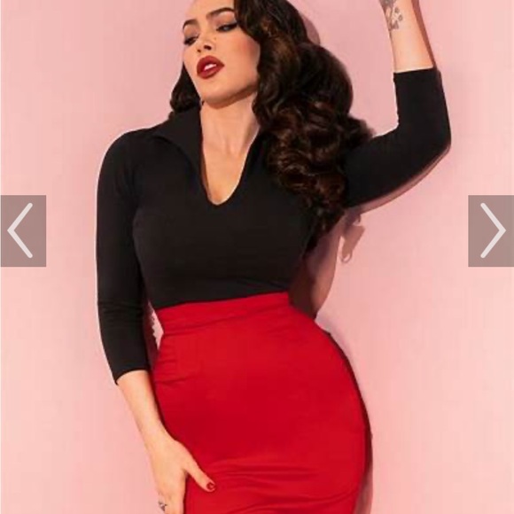 Vixen by Micheline Pitt Tops - Vixen by Micheline Pitt Black Top